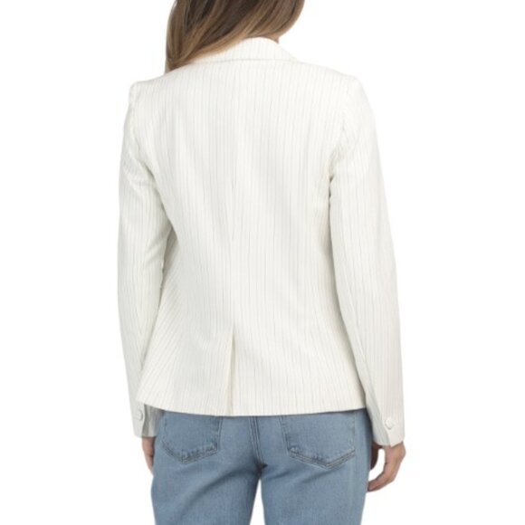 RACHEL ZOE One Button Closure Pinstriped Blazer - Picture 2 of 3